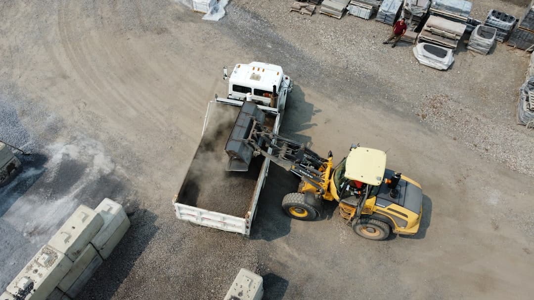 Field engineer working with technical equipment on site